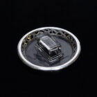 English Silverplate Crystal Ashtray Matchbook Holder-2