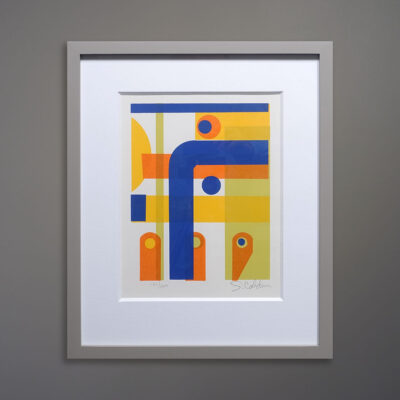 Mid-Century Abstract Silkscreen Print Caldum