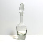 Mid-Century Clear Crystal Flame Stopper Decanter-white