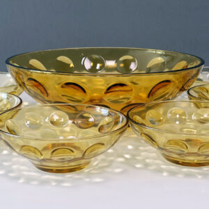 8-250 Hazel-Atlas Eldorado Gold Serving Bowl Set