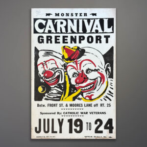 Greenport Monster Carnival with Clown Illustration