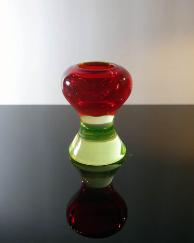 telsey-354-murano-sommerso-red-lemon-yellow-candle-holder