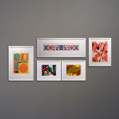 wall-of-five-silkscreen-prints